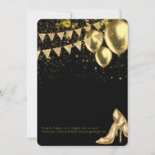 Invitation Black Gold fête à Glam 30e anniversaire (Dos)