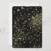 Invitation Black & Gold Feux de Fête Glam (Dos)