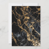 Invitation Black Gold Floral (Dos)