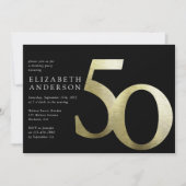 Invitation Black Gold Foil 50e anniversaire (Devant)