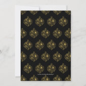 Invitation Black & Gold Foil Moderne Nouvel An Sove Party (Dos)