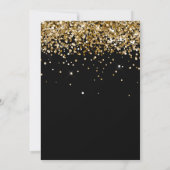 Invitation Black Gold Glitter Metallic Look Sweet 16 (Dos)