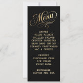 Invitation Black & Gold Graduation Menu | Class of 2026 (Devant)