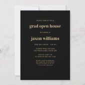Invitation Black Gold Grand Nombre 2022 Grad Open House (Dos)