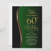 Invitation Black Gold Green Surprise 60e anniversaire (Devant)