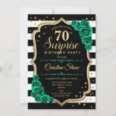 Invitation Black Gold Green Surprise 70e anniversaire (Devant)