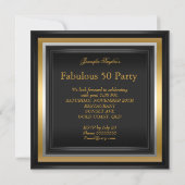 Invitation Black Gold High Heures Champagne Anniversaire (Dos)