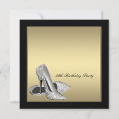 Invitation Black Gold High Talons femmes 50e anniversaire (Dos)
