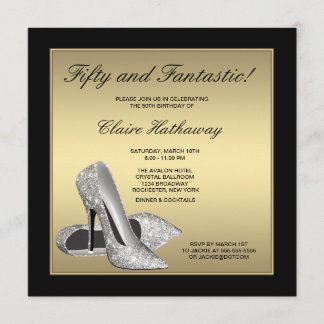 Invitation Black Gold High Talons femmes 50e anniversaire