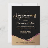 Invitation Black Gold House Party (Devant)