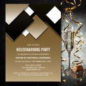 Invitation Black Gold House Party