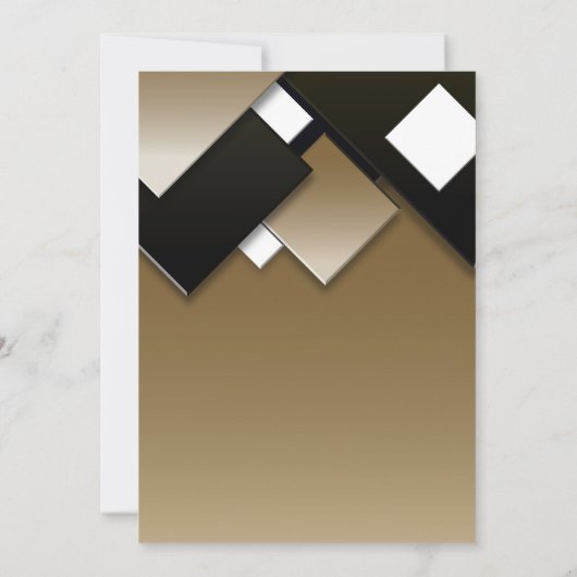 Invitation Black Gold House Party (Dos)