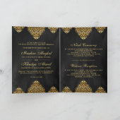 Invitation Black Gold islamique Motif musulman Mariage (Intérieur)