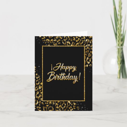 Invitation Black Gold & Jewel Leopard (Devant)