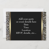 Invitation Black Gold Leopard Toutes les occasions (Dos)