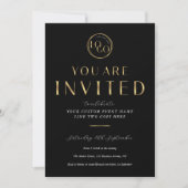 Invitation Black & Gold Logo Corporate Business Event (Devant)