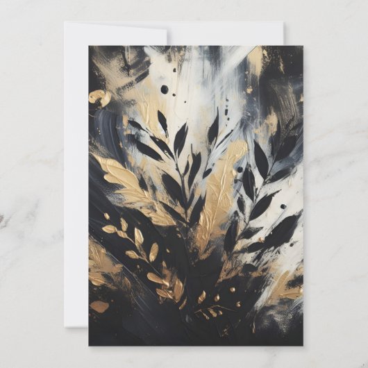 Invitation Black & Gold Love & Commitment Ceremony (Dos)