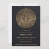 INVITATION BLACK GOLD MANDALA TOUTE ANNÉE 65E ANNIVERSAIRE (Devant)