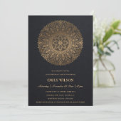 INVITATION BLACK GOLD MANDALA TOUTE ANNÉE 65E ANNIVERSAIRE (Debout devant)
