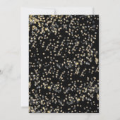 Invitation Black Gold Masquerade fête d'anniversaire (Dos)