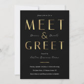 Invitation Black & Gold Meet and Greet Networking Business (Devant)