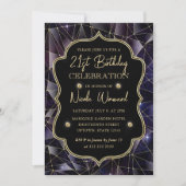 Invitation Black & Gold Midnight Crystal Galaxy 21e anniversa (Devant)