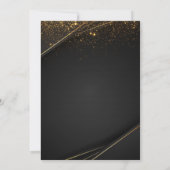Invitation Black Gold Modern Wedding Party (Dos)