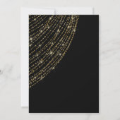 Invitation Black Gold moderne 40e anniversaire (Dos)