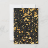 Invitation Black Gold moderne 50e anniversaire (Dos)