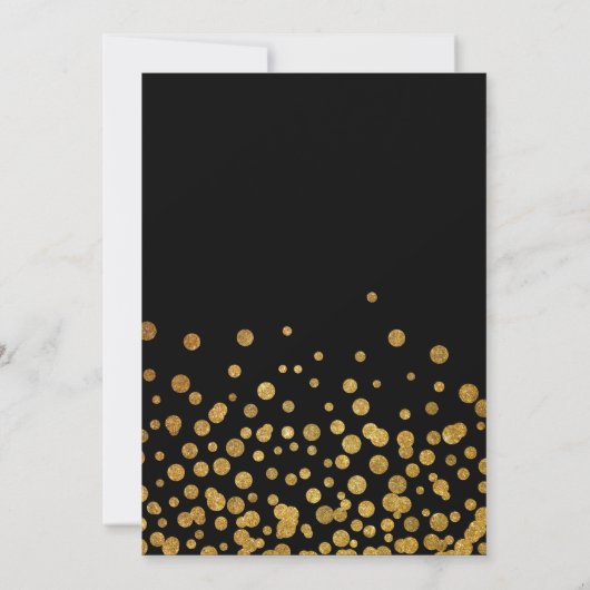 Invitation Black & Gold moderne 60e fête d'anniversaire surpr (Dos)