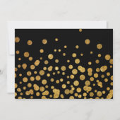 Invitation Black & Gold moderne 90e photo d'anniversaire surp (Dos)