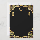 Invitation Black & Gold Nikah Wallimah Mosque Mariage islamiq (Dos)