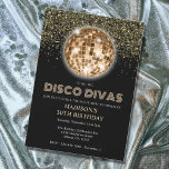 Invitation Black Gold Parties scintillant 30th Birthday Disco<br><div class="desc">C'est un glamour et fantastique anniversaire jalon qui doit être célébré avec étincelle, parties scintillant, boissons et danse! Invitation tous vos Disco Divas à votre soirée spéciale avec cette étincelante, glittery toute glam disco invitation en noir et or classique et cool. Cette invitation peut être personnalisée avec l'inclusion de votre...</div>
