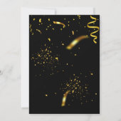 Invitation Black Gold Parties scintillant brillante Faisons l (Dos)
