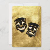 Invitation Black Gold Parties scintillant Comédie et Wedding (Dos)