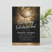 Invitation Black Gold Parties scintillant les années 70 Party (Debout devant)