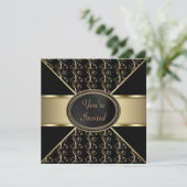 Invitation Black Gold Party (Debout devant)