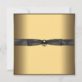 Invitation Black Gold Photo Sweet 16 Party (Dos)