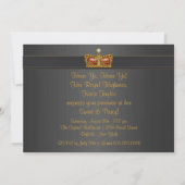 Invitation Black Gold Princess Crown Sweet 16 Party (Dos)