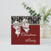 Invitation Black Gold Red Damas fête de Noël (Debout devant)