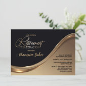 Invitation Black Gold Retraite Party (Debout devant)