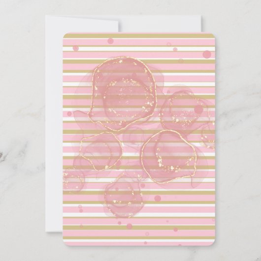 Invitation Black Gold Rose alcool encre 18e fête d'anniversai (Dos)