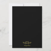 Invitation Black Gold Rose Glamor Thème Sweet 16 Anniversaire (Dos)
