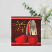 Invitation Black Gold Rouge talon haute chaussures fête d'ann (Debout devant)