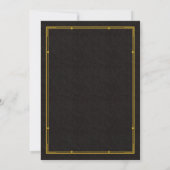 Invitation Black Gold Simple Homme's Classic 80e anniversaire (Dos)
