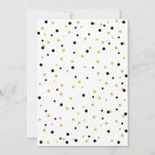 Invitation Black & Gold Simple Trente fête d'anniversaire (Dos)