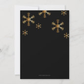 Invitation Black Gold Snowflakes Corporate Holiday Party (Dos)