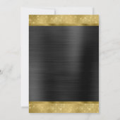Invitation Black Gold Sparkle Glam Cinquante et fabuleux Anni (Dos)