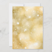 Invitation Black Gold String Lights Entreprise Fête (Dos)