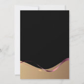 Invitation Black Gold Surprise 21e fête d'anniversaire (Dos)